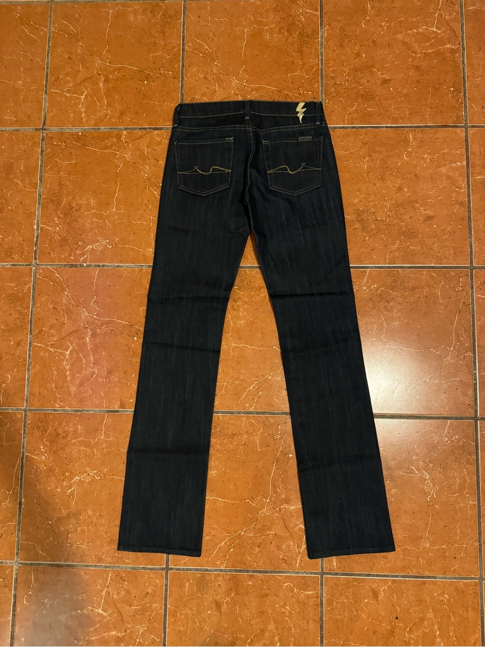 7 For All Mankind Men's Dark Indigo Bootcut Jeans
